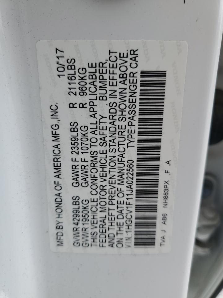 2018 HONDA ACCORD