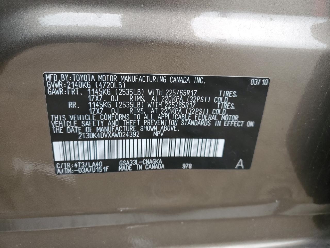 2010 TOYOTA RAV4