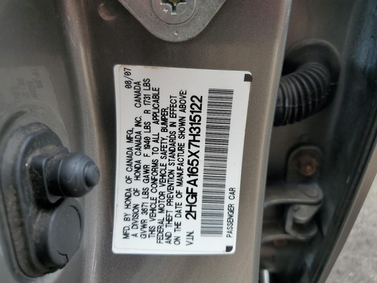 2007 HONDA CIVIC