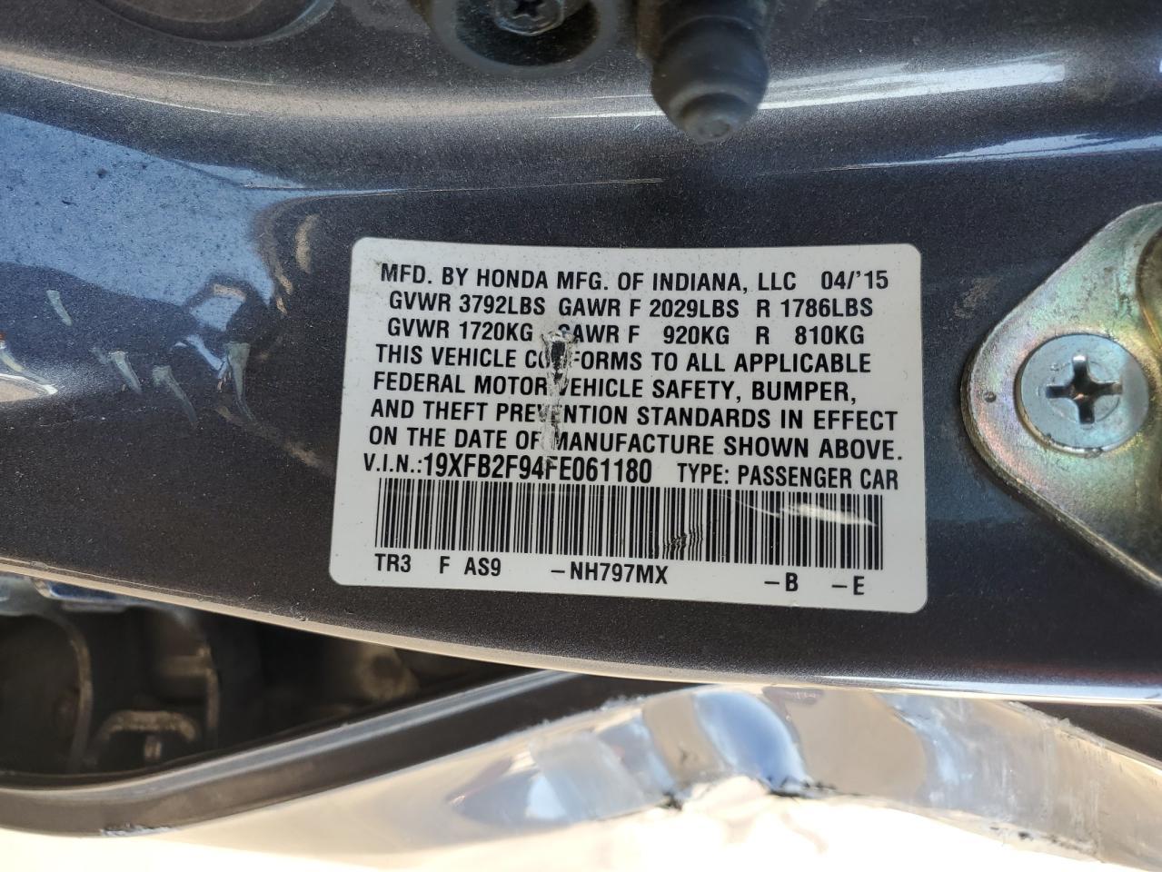 2015 HONDA CIVIC