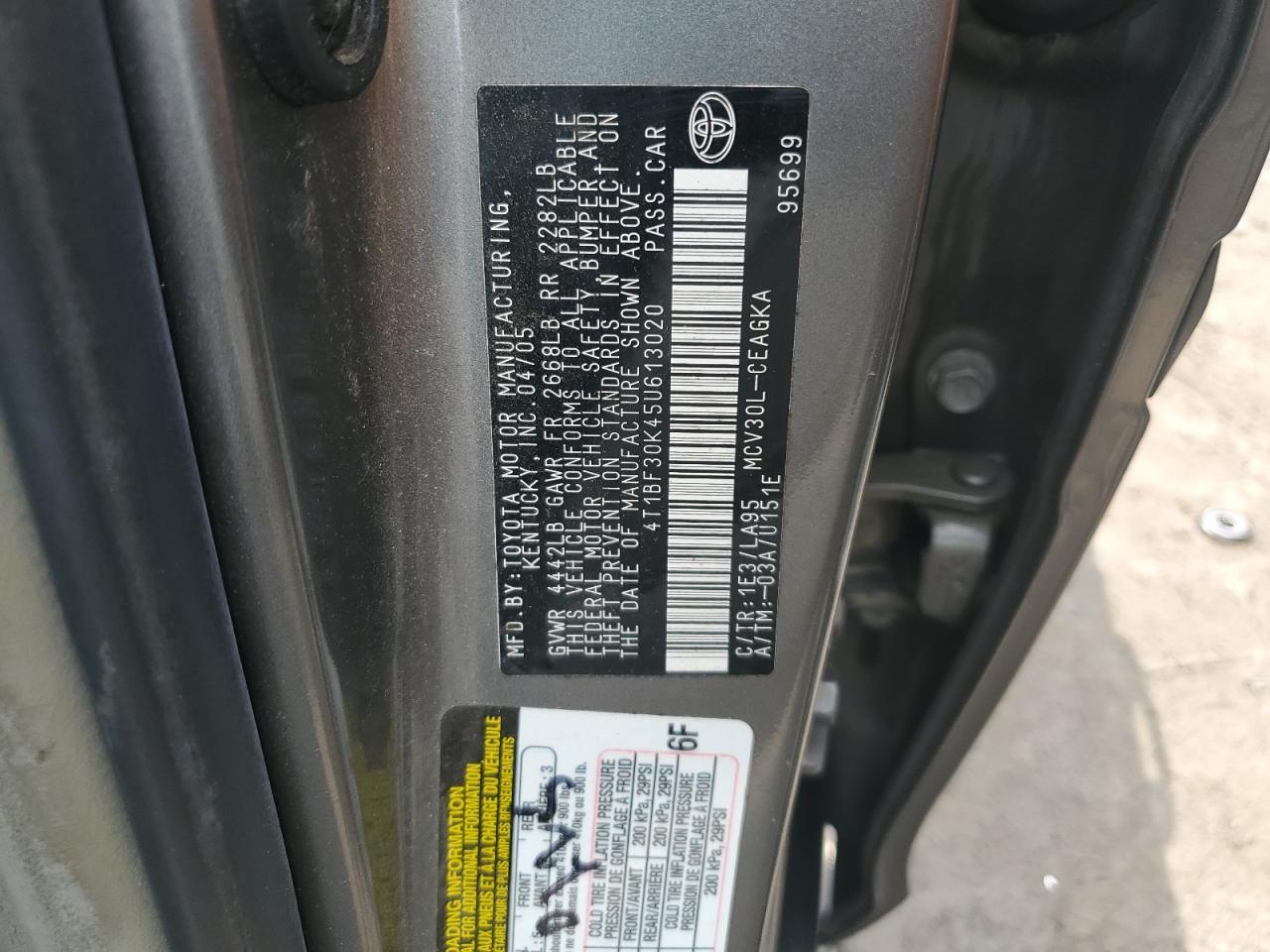 2005 TOYOTA CAMRY