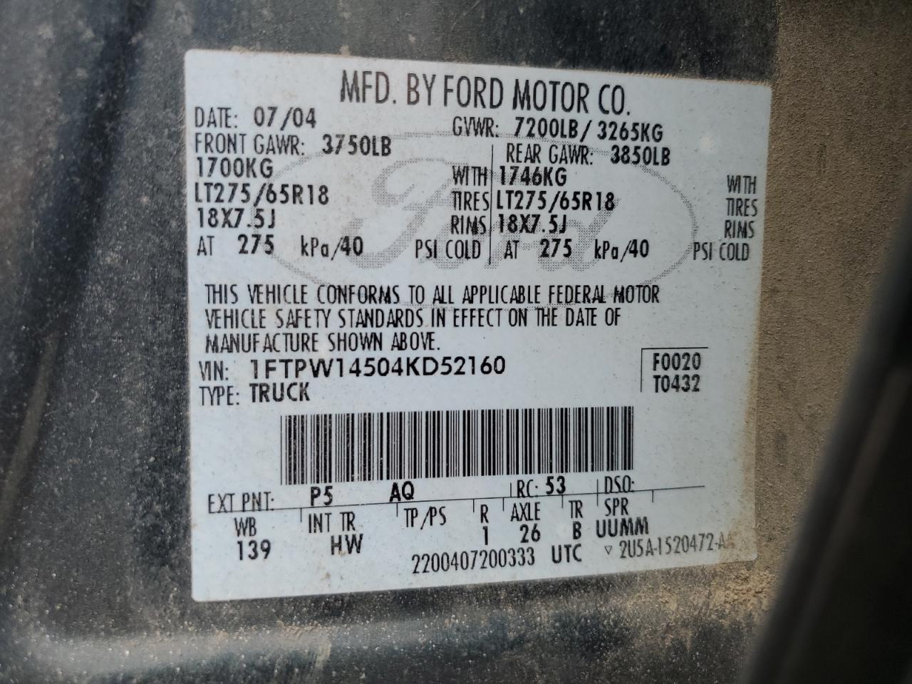 2004 FORD F-150
