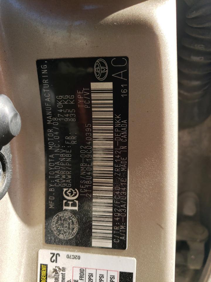 2009 TOYOTA COROLLA