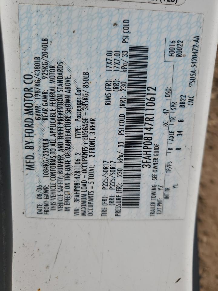 2007 FORD FUSION