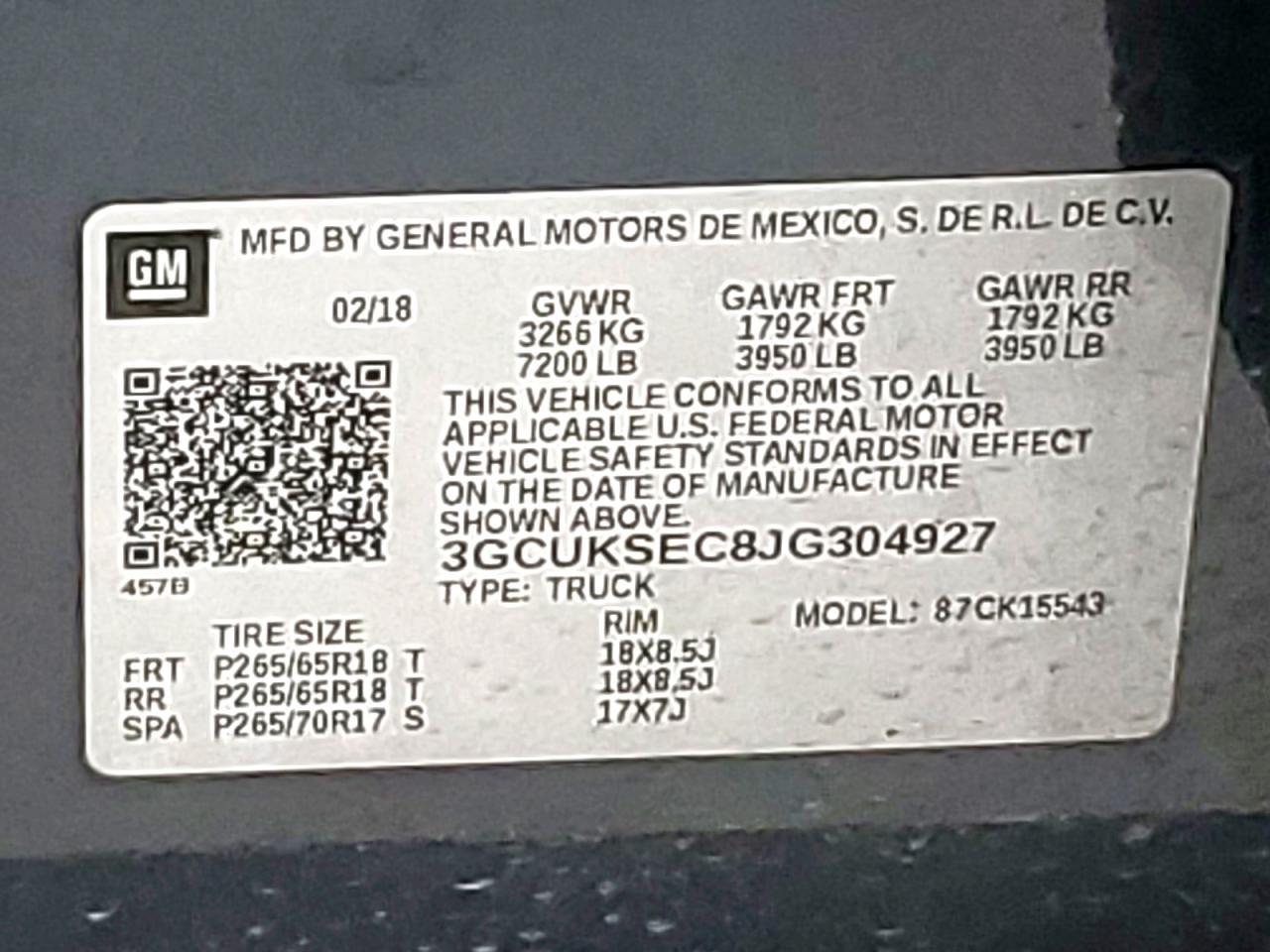 2018 CHEVROLET Silverado