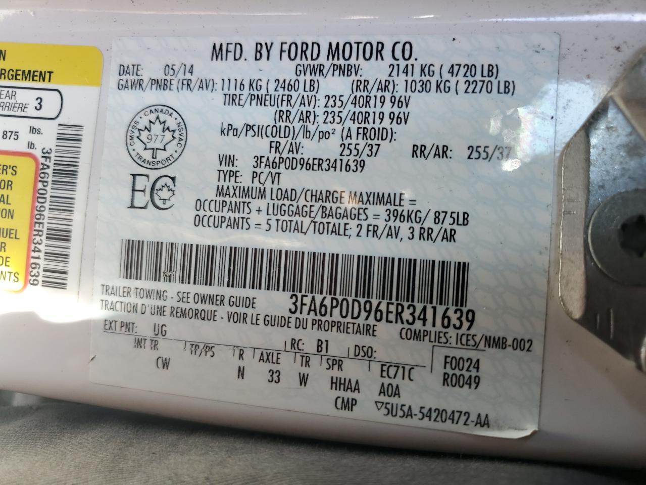 2014 FORD FUSION