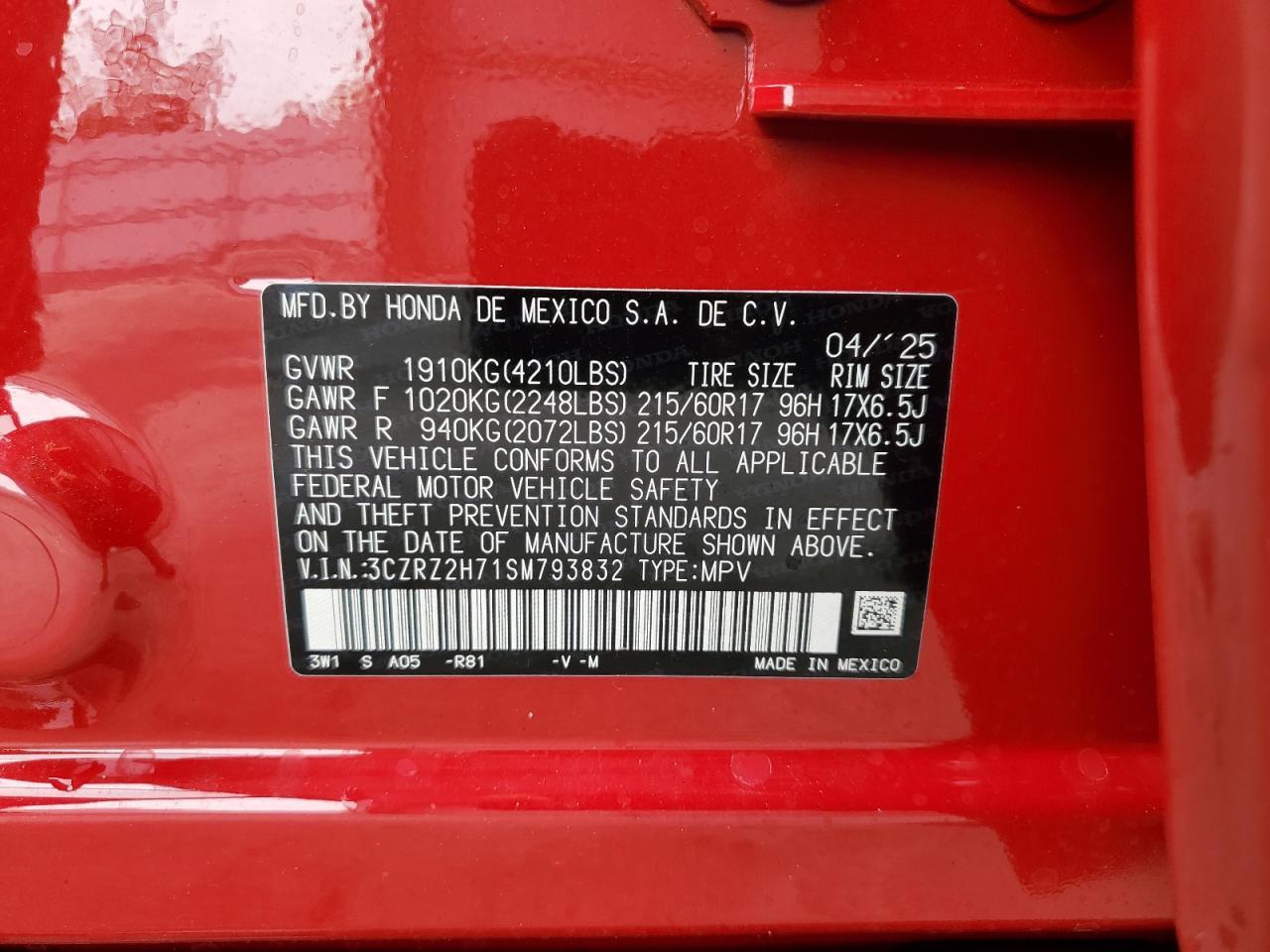 2025 HONDA HR-V