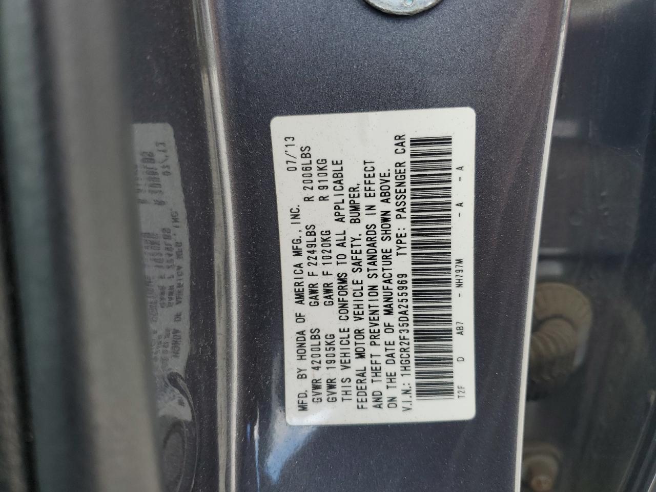 2013 HONDA ACCORD