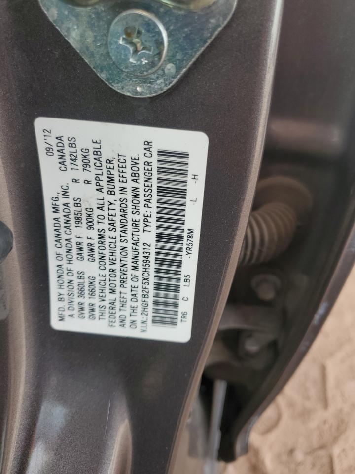 2012 HONDA CIVIC
