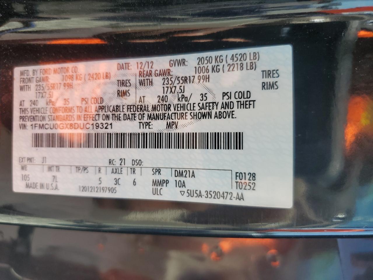 2013 FORD ESCAPE