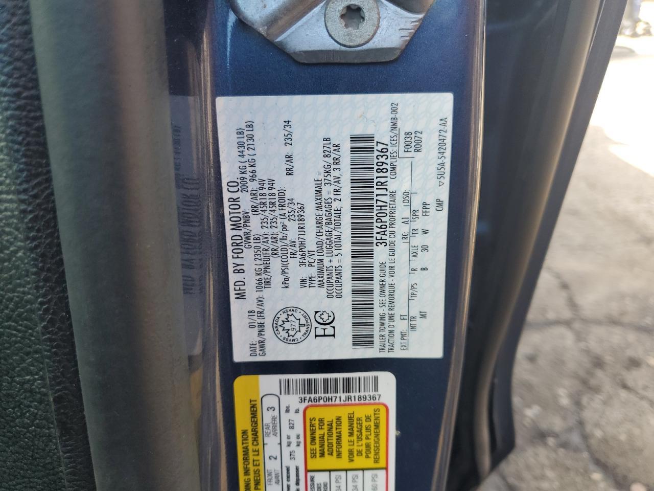 2018 FORD FUSION