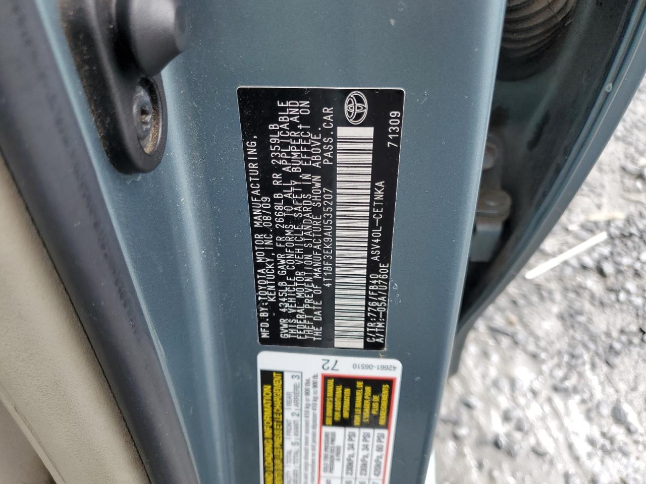 2010 TOYOTA CAMRY