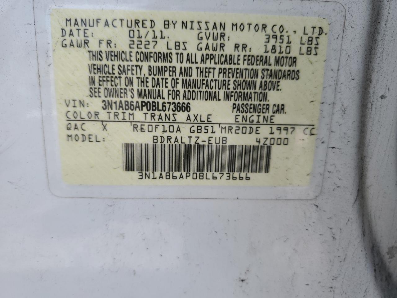 2011 NISSAN SENTRA