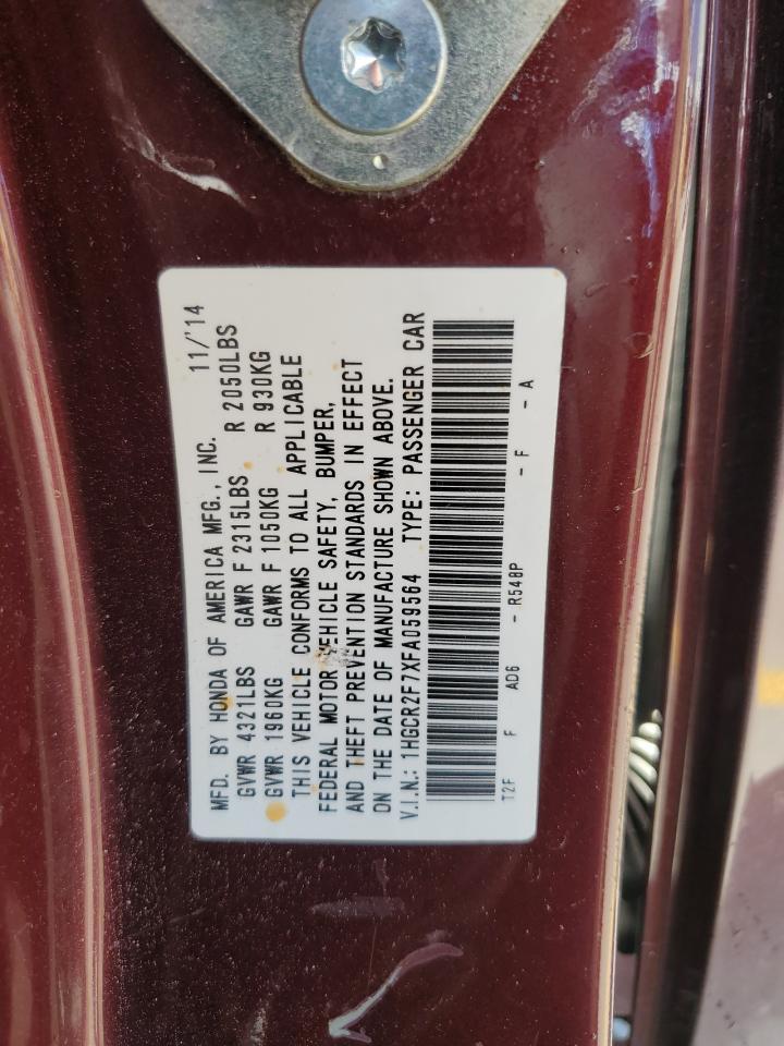 2015 HONDA ACCORD