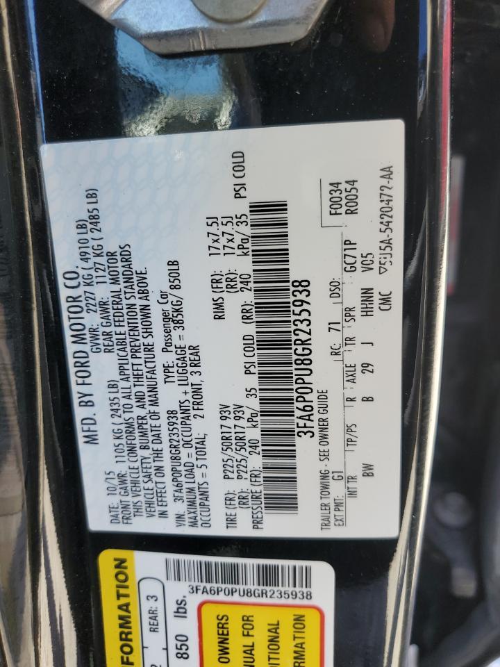 2016 FORD FUSION