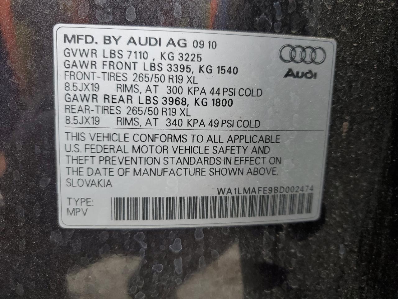 2011 AUDI Q7
