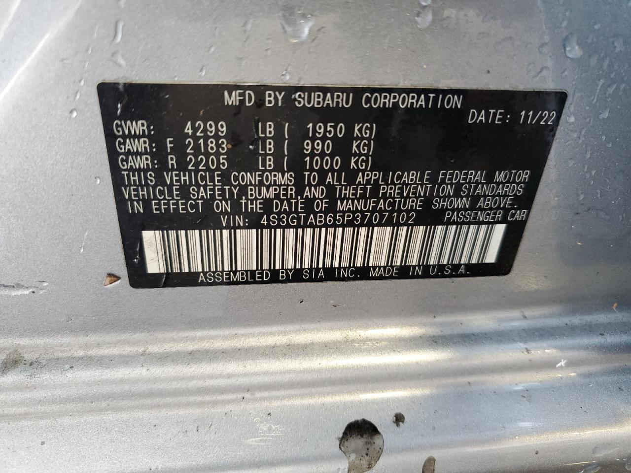 2023 SUBARU IMPREZA
