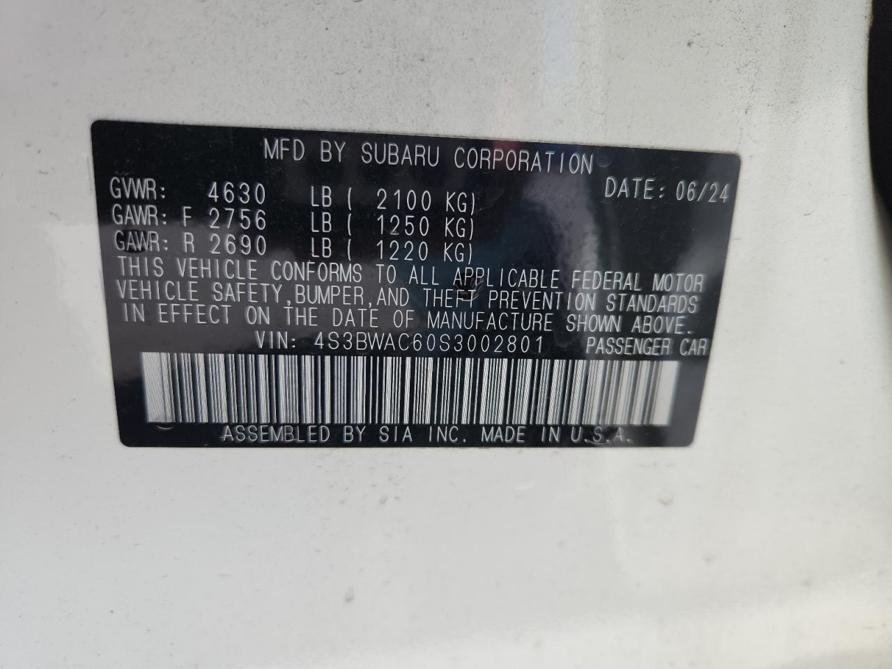 2025 SUBARU Legacy
