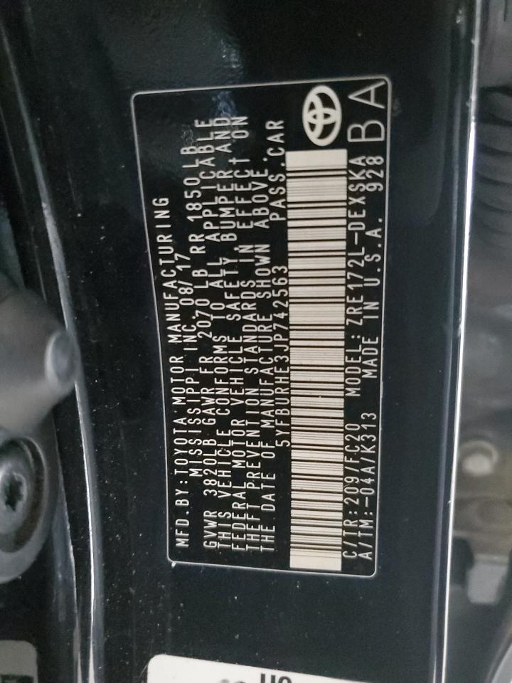2018 TOYOTA COROLLA