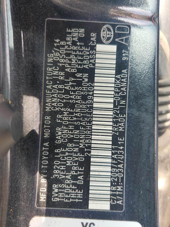 2014 TOYOTA COROLLA