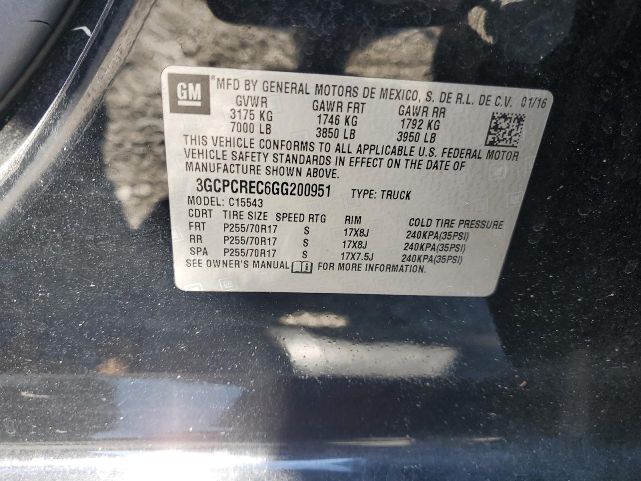 2016 CHEVROLET Silverado