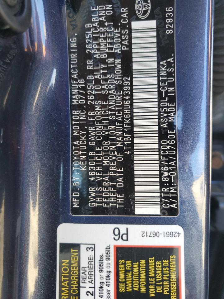 2017 TOYOTA CAMRY