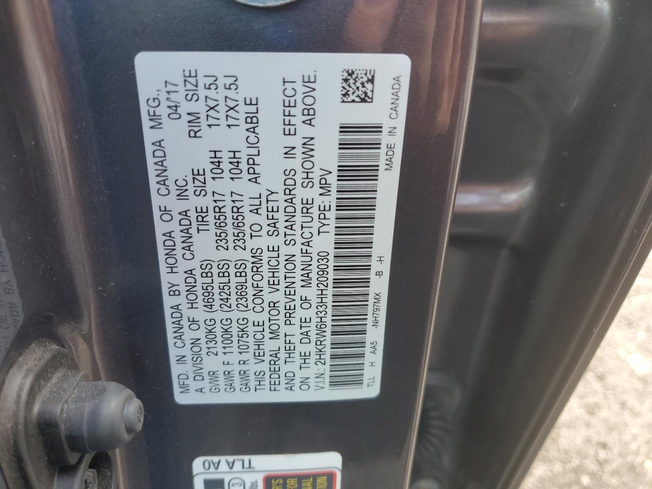 2017 HONDA CR-V