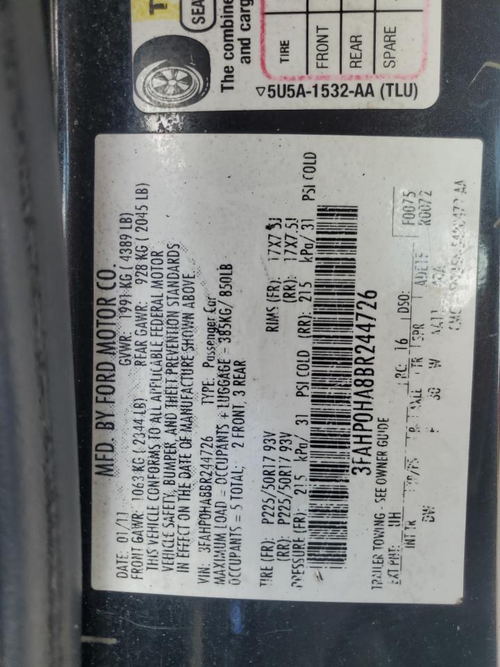 2011 FORD FUSION