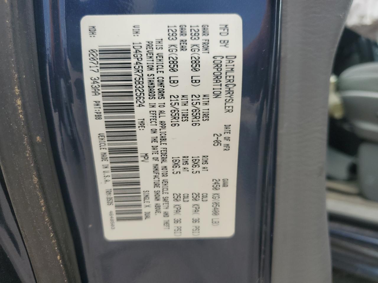 2005 DODGE CARAVAN