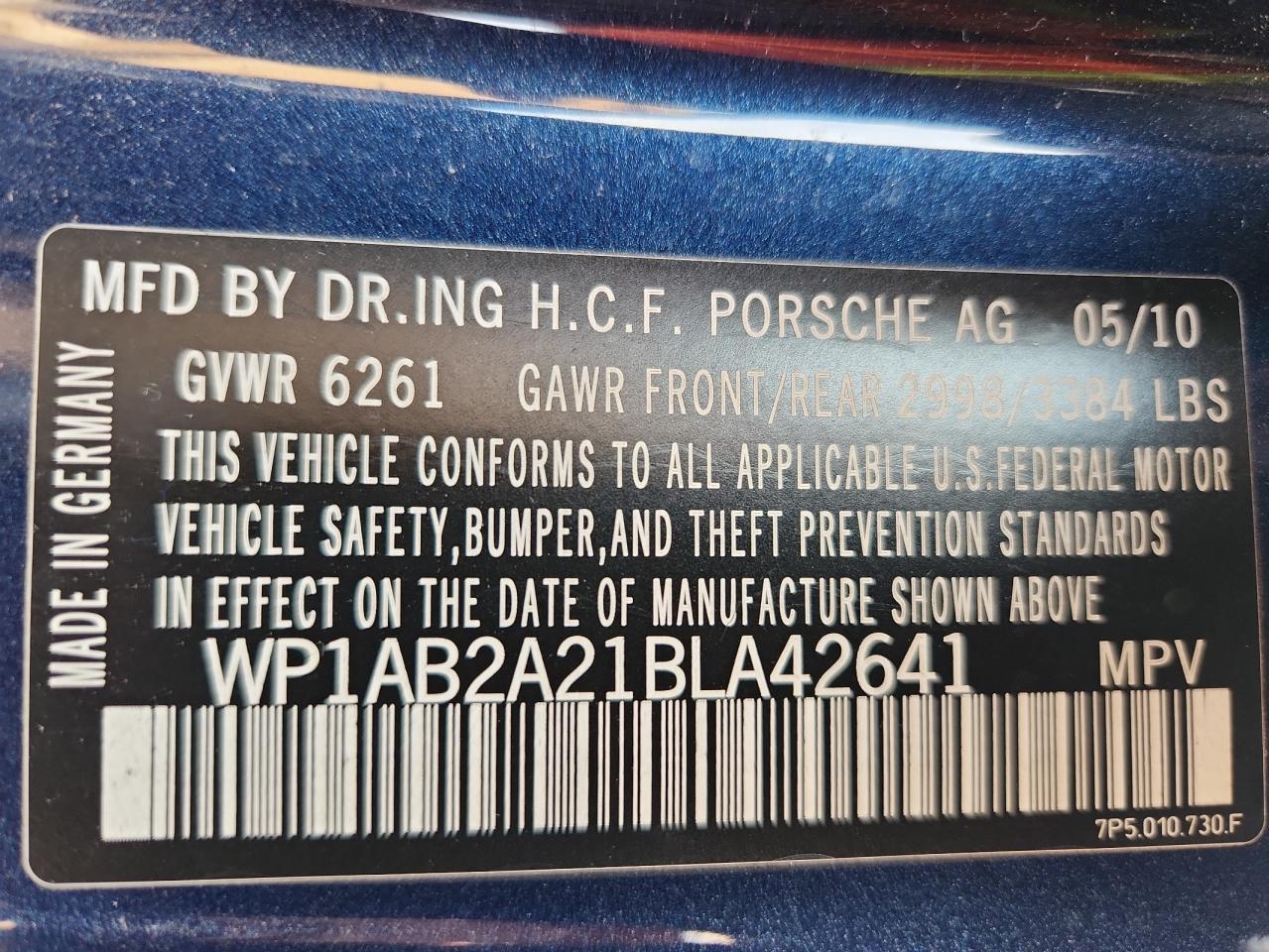 2011 PORSCHE CAYENNE
