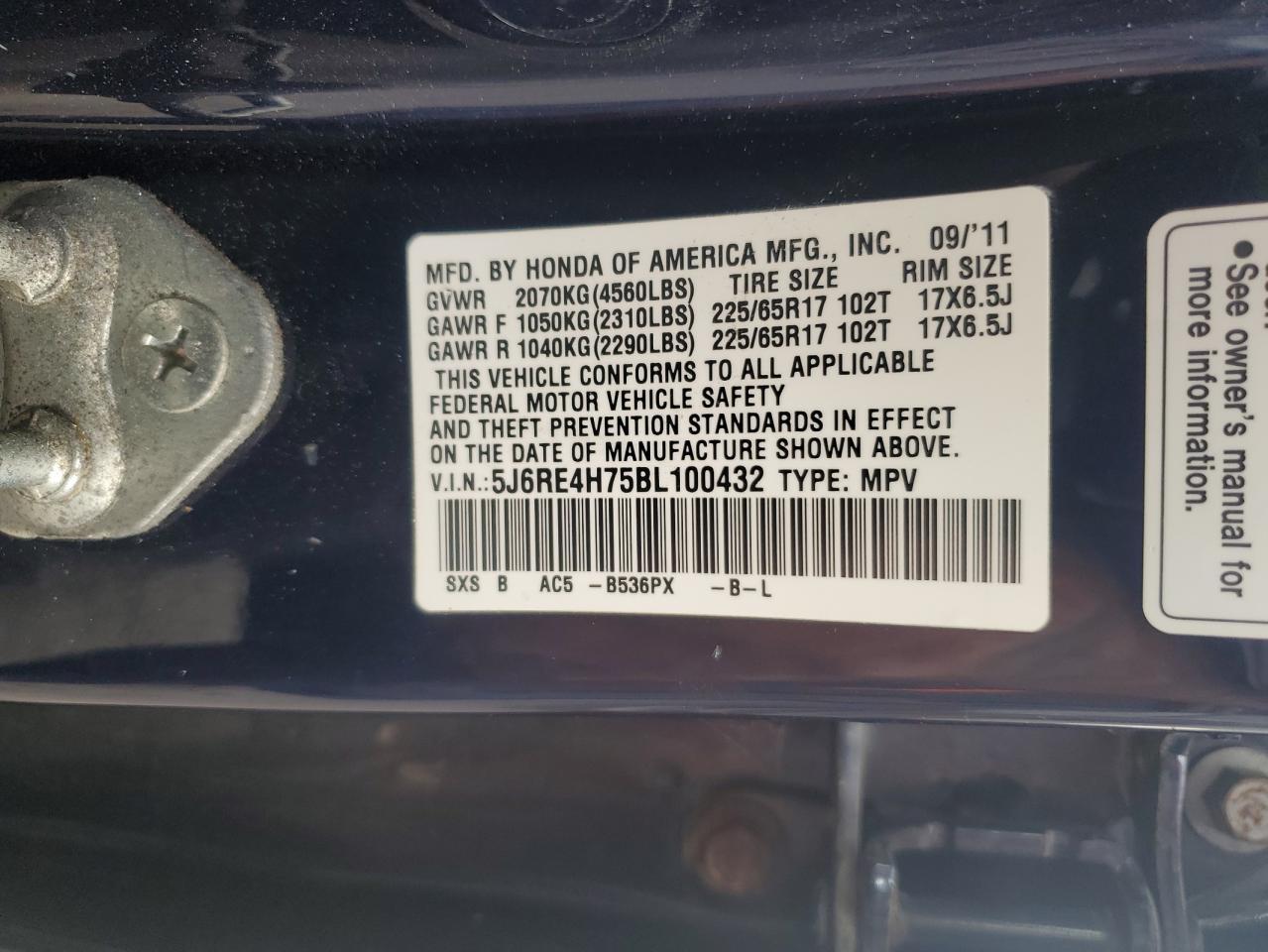 2011 HONDA CR-V
