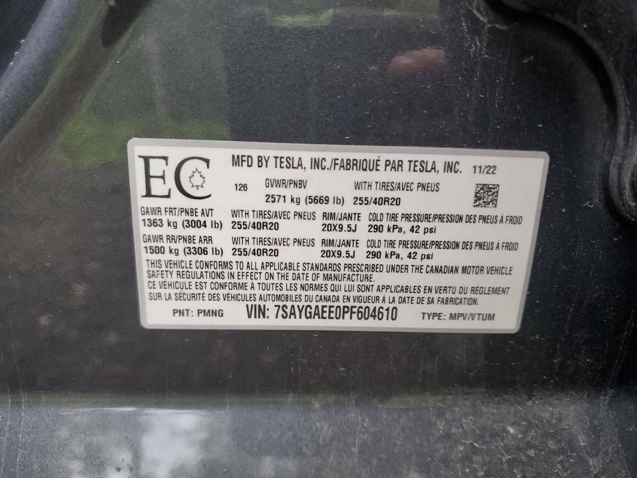 2023 TESLA MODEL Y