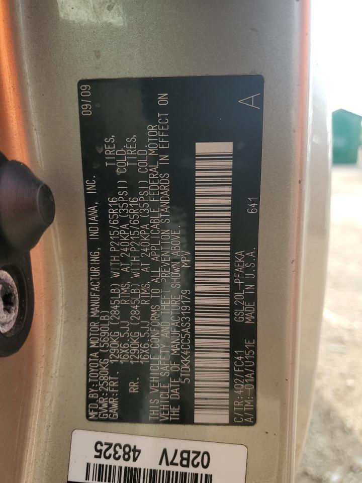 2010 TOYOTA SIENNA