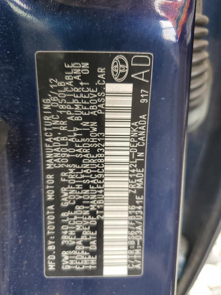2012 TOYOTA COROLLA