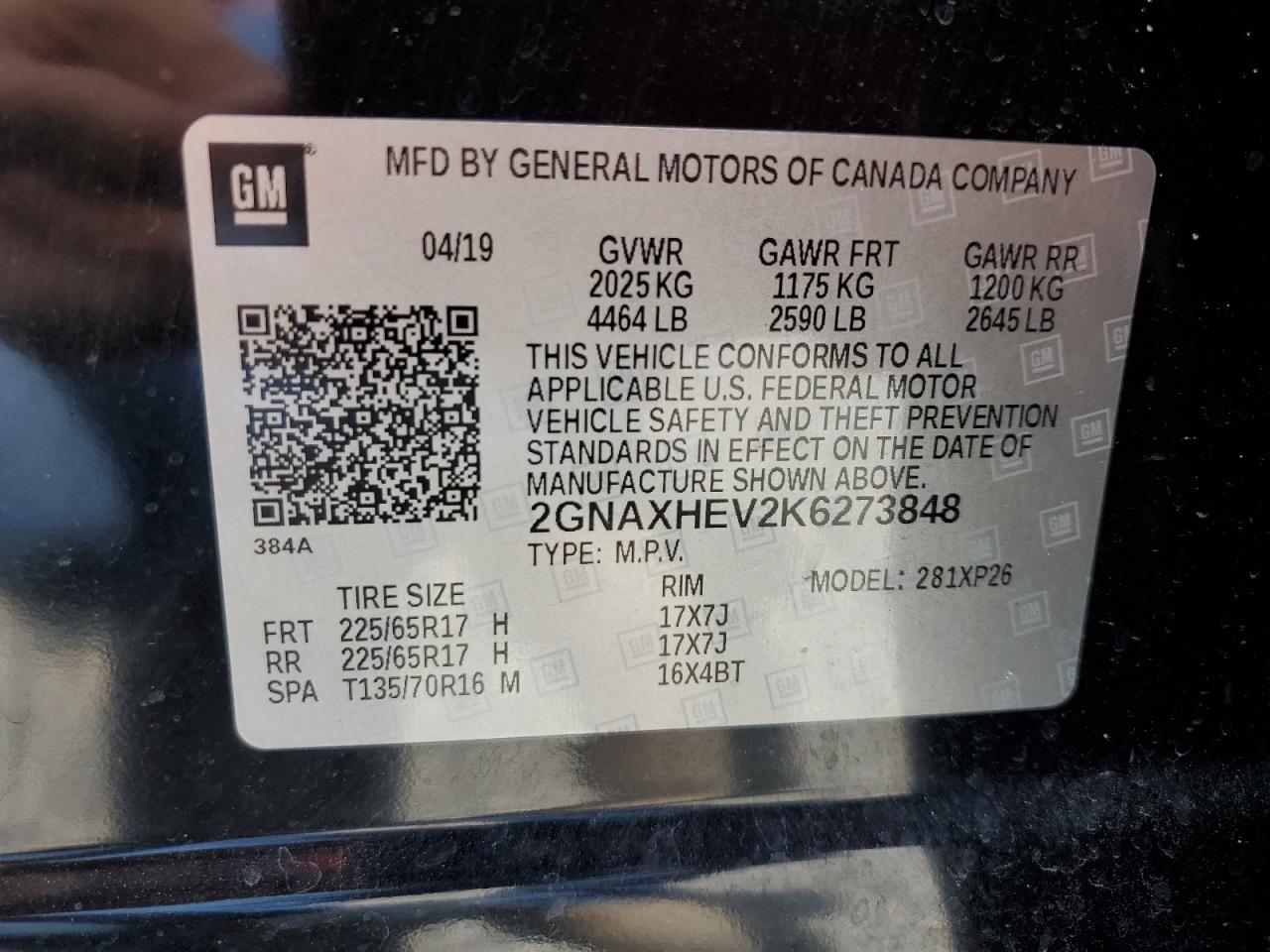 2019 CHEVROLET EQUINOX