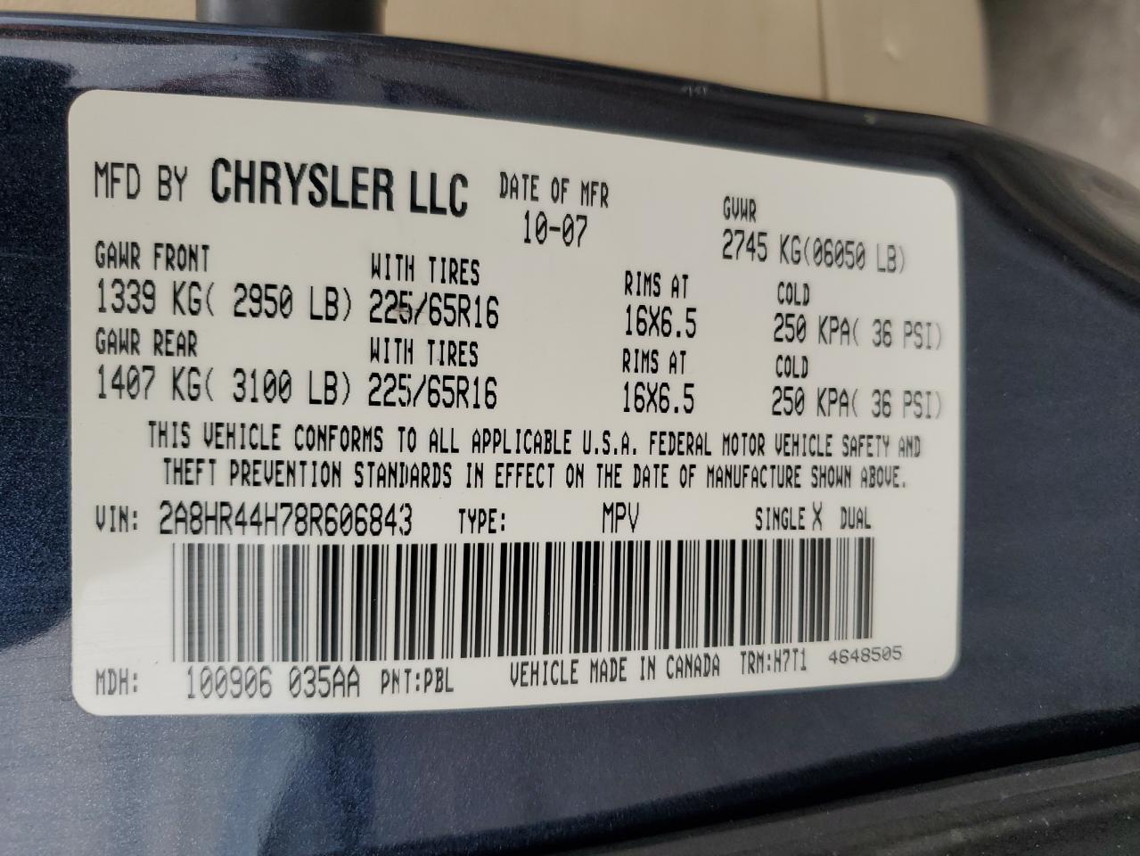 2008 CHRYSLER Town & Country