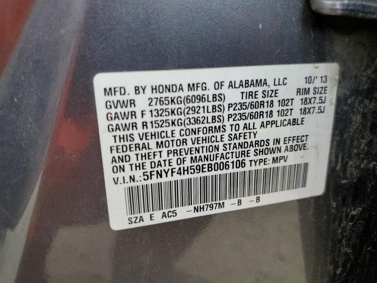 2014 HONDA PILOT