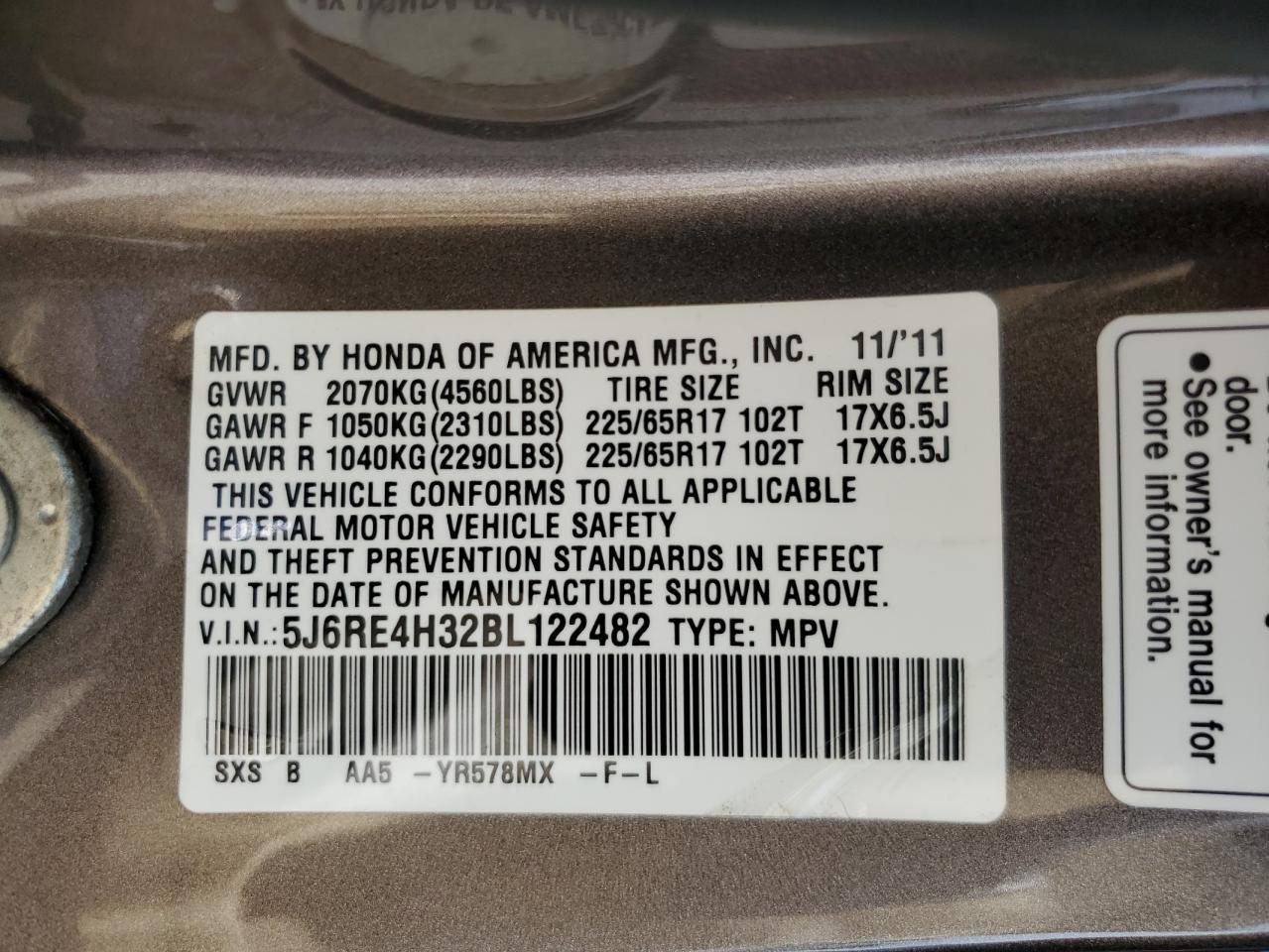 2011 HONDA CR-V