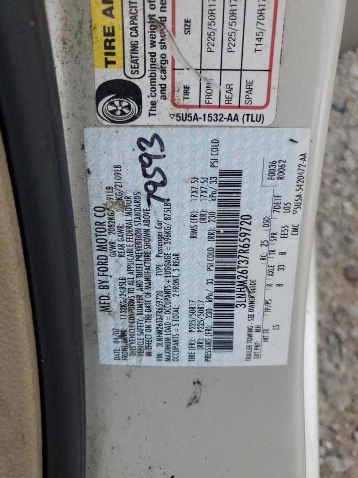 2007 LINCOLN MKZ