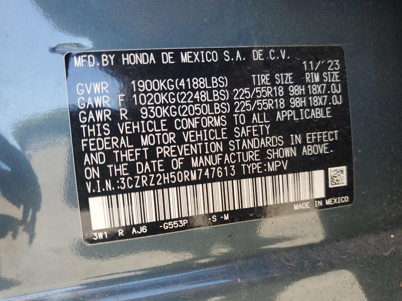 2024 HONDA HR-V