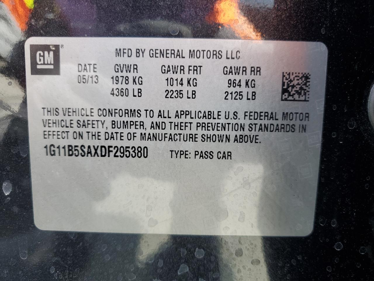 2013 CHEVROLET MALIBU