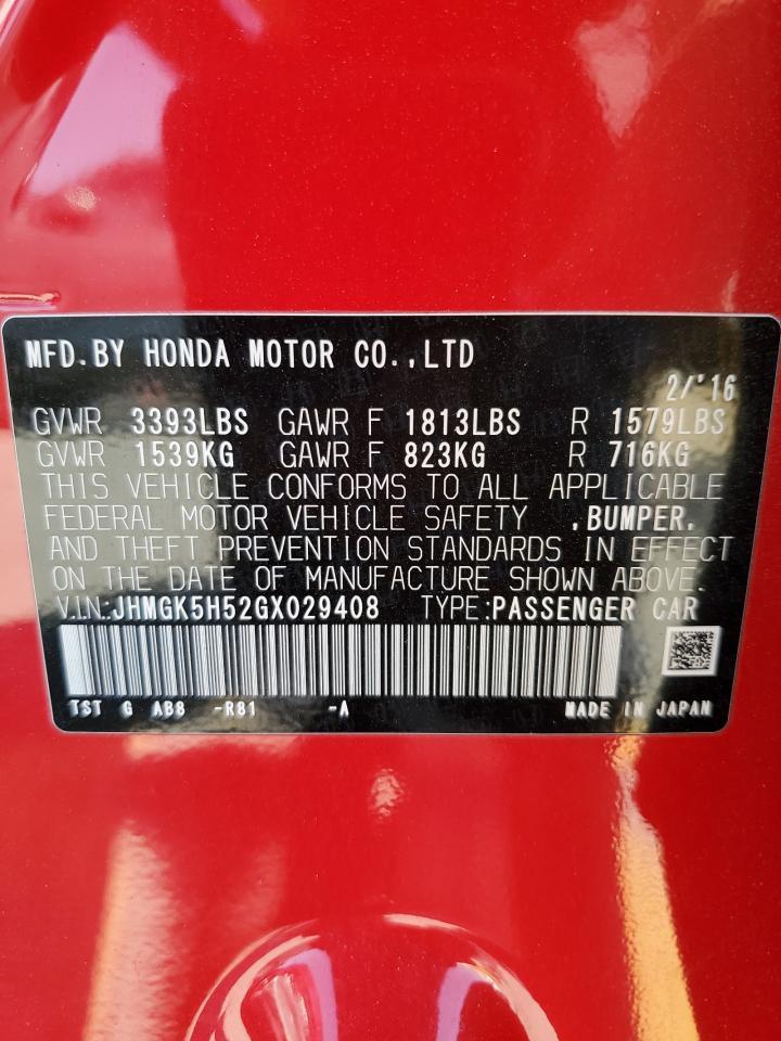 2016 HONDA FIT