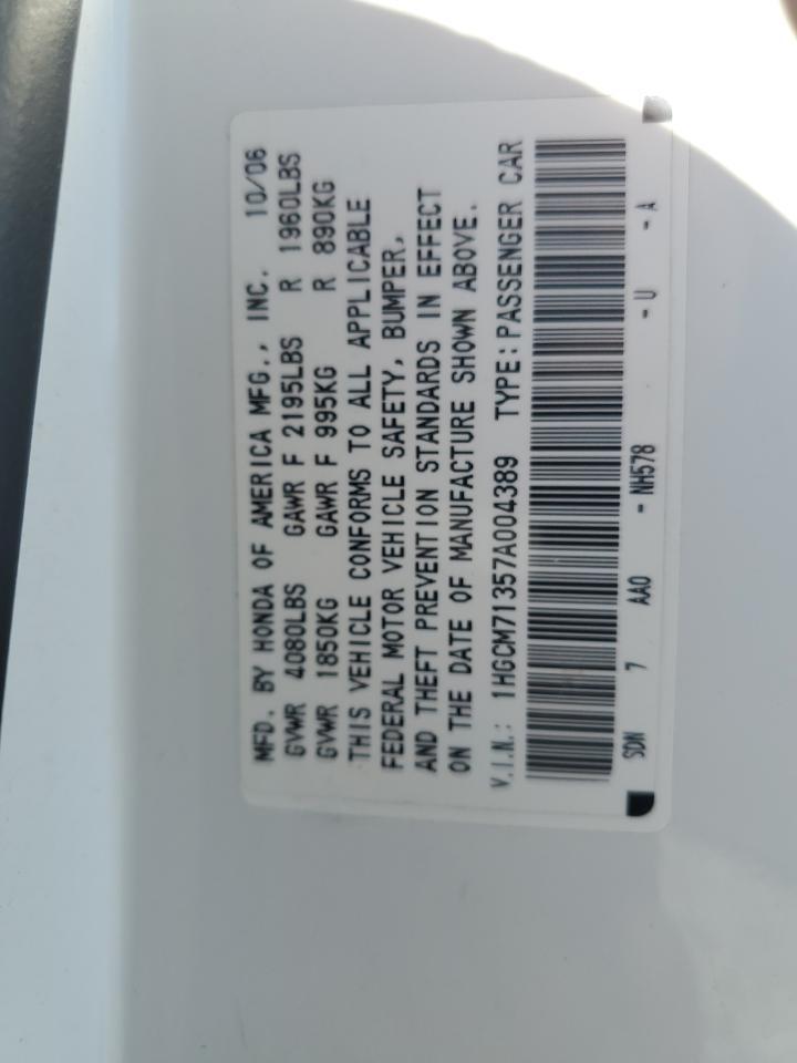 2007 HONDA ACCORD
