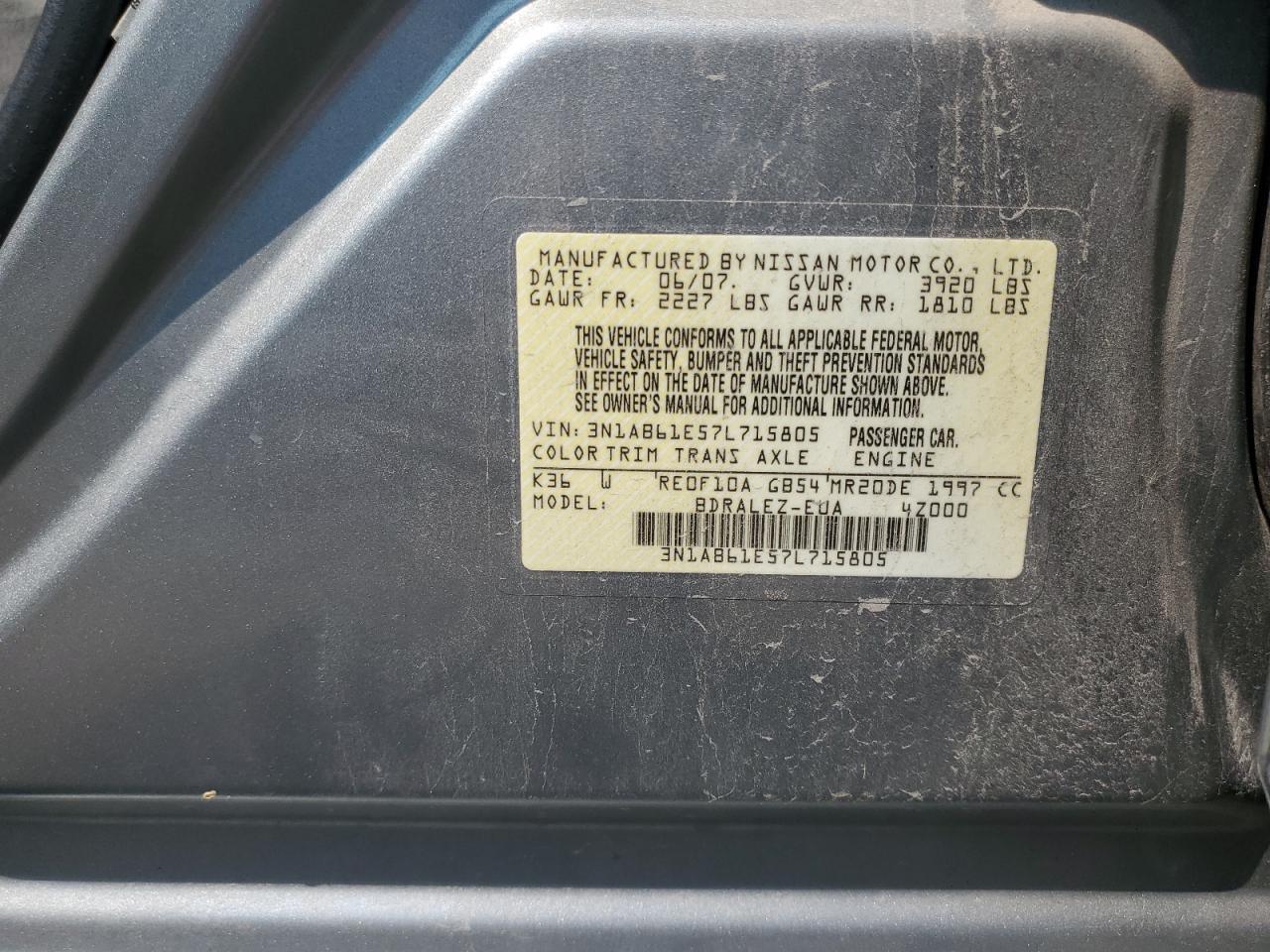 2007 NISSAN SENTRA