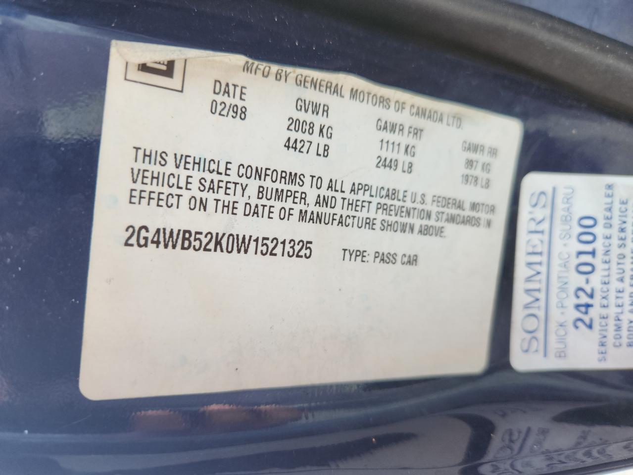 1998 BUICK Regal