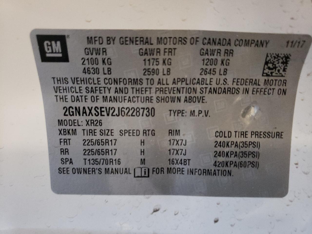 2018 CHEVROLET EQUINOX