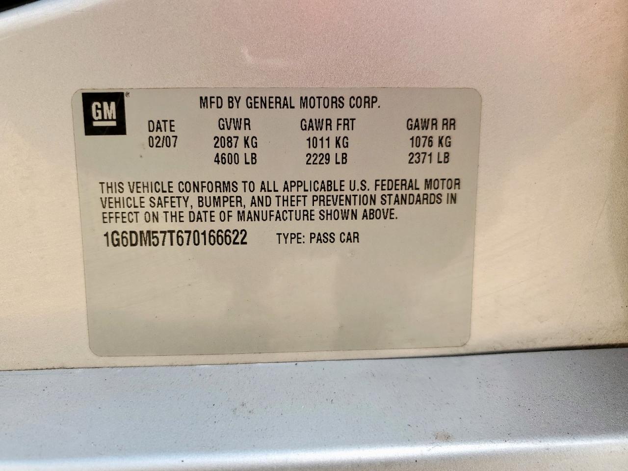 2007 CADILLAC CTS