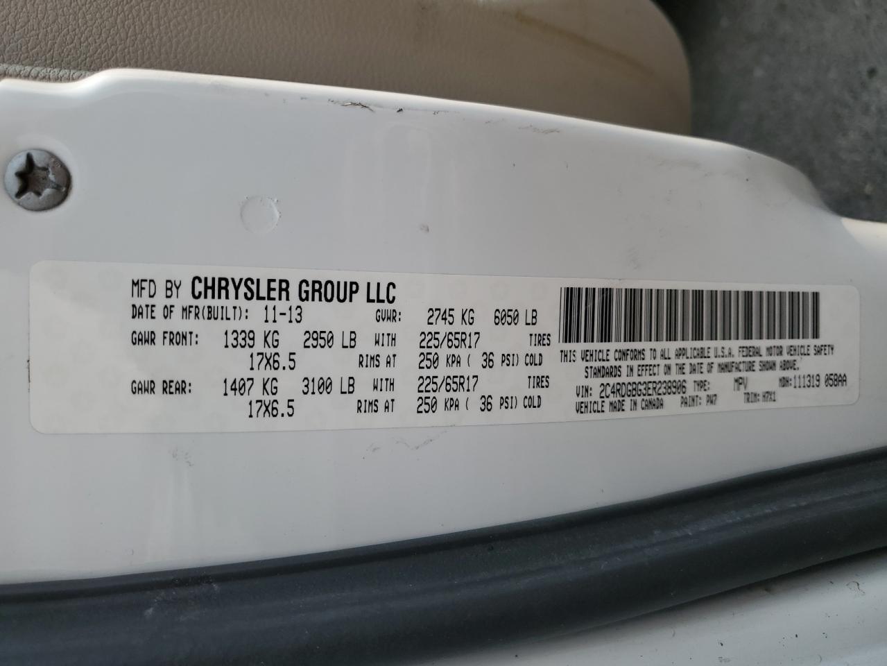 2014 DODGE GRAND CARAVAN