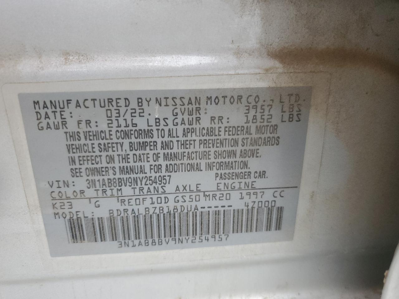 2022 NISSAN SENTRA