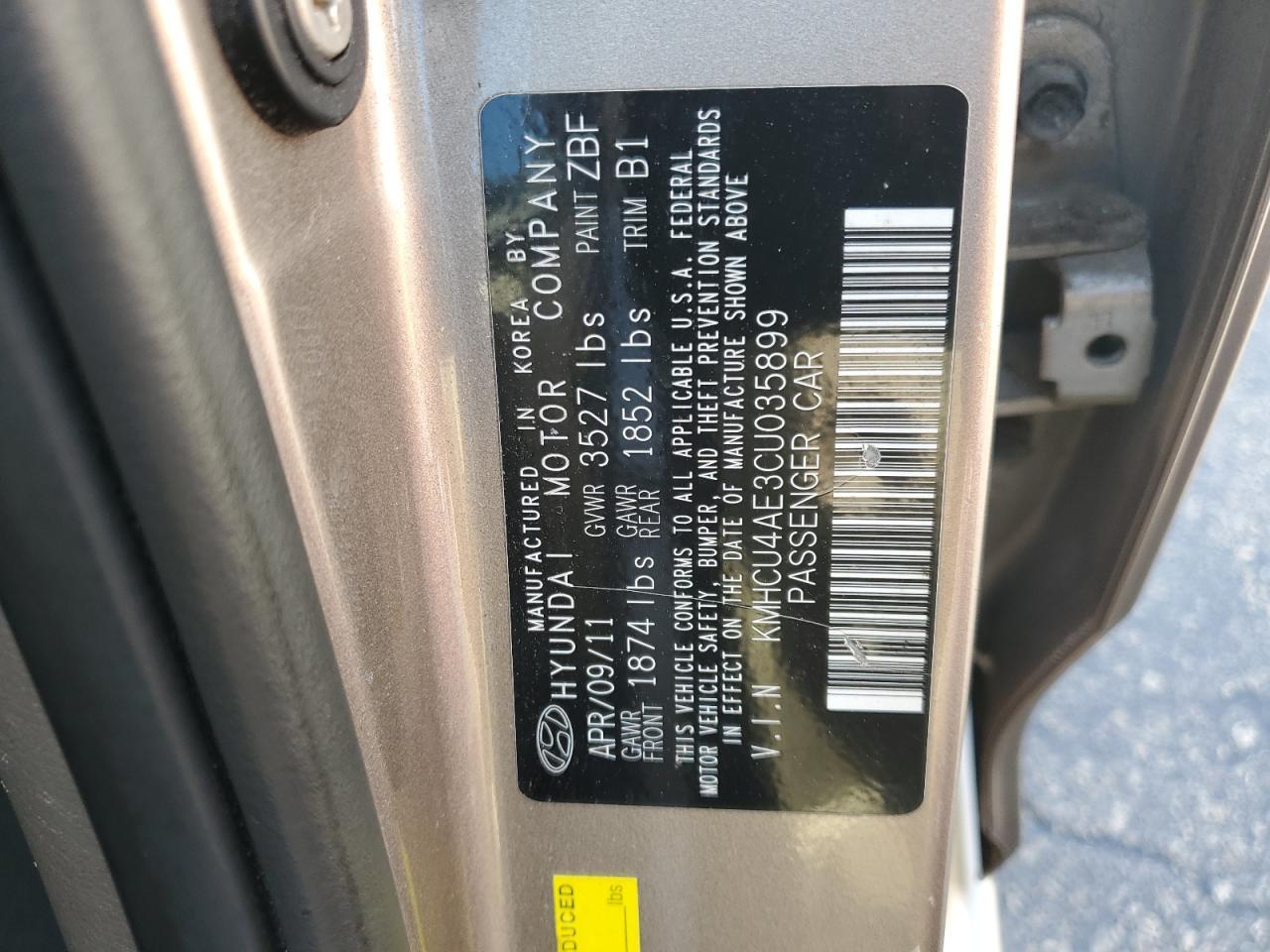 2012 HYUNDAI ACCENT